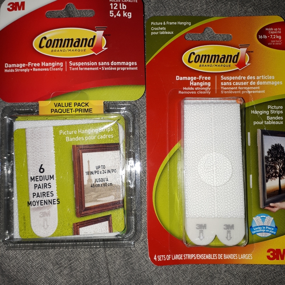 Price Drop** - Command Hanger Crochets NWT - 2 pks